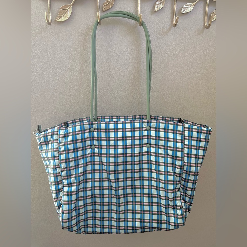 Kate Spade Everything Puffy Plaid Large Tote Bag - Picture 2 of 7